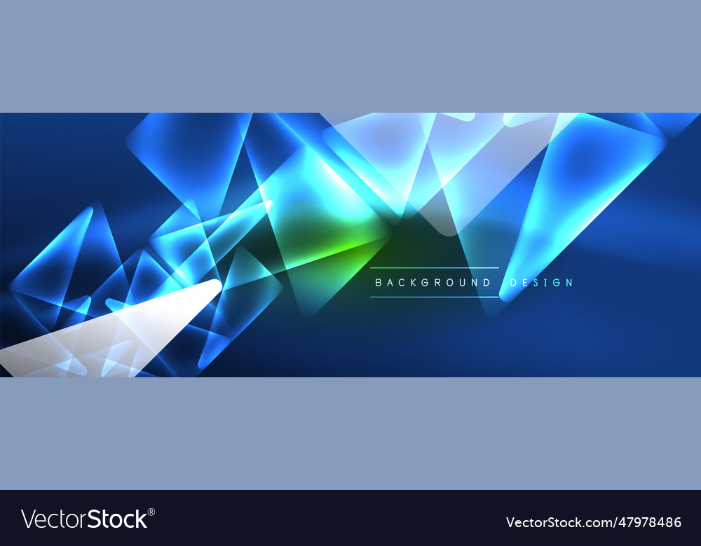 Vibrant geometric neon shiny line background a Vector Image