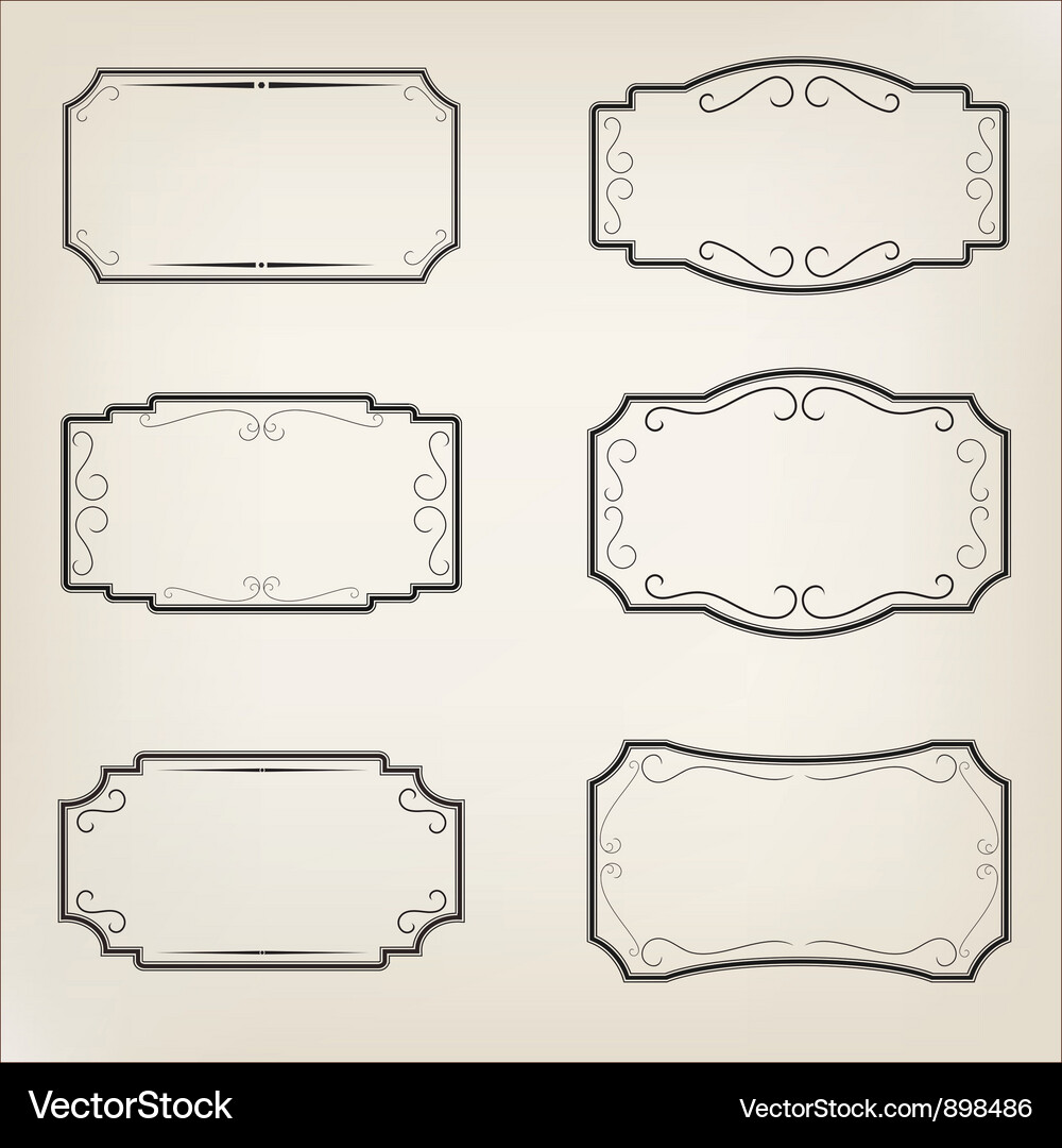 Vintage label set Royalty Free Vector Image - VectorStock