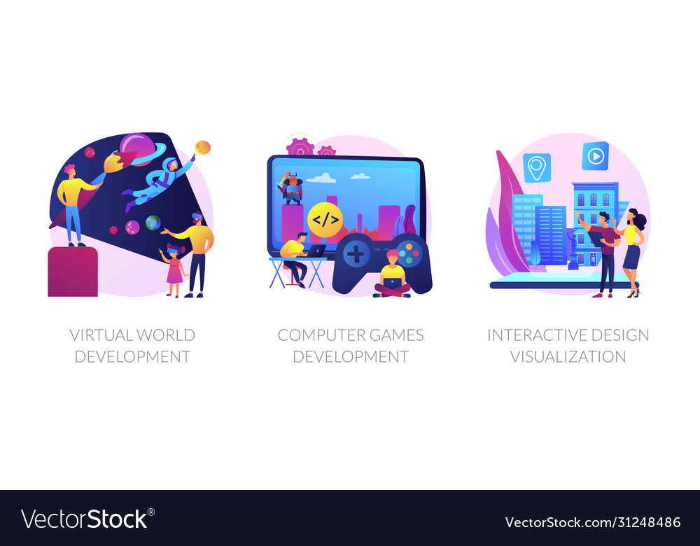 Virtual environment architecture concept vector image Virtual environment architecture concept