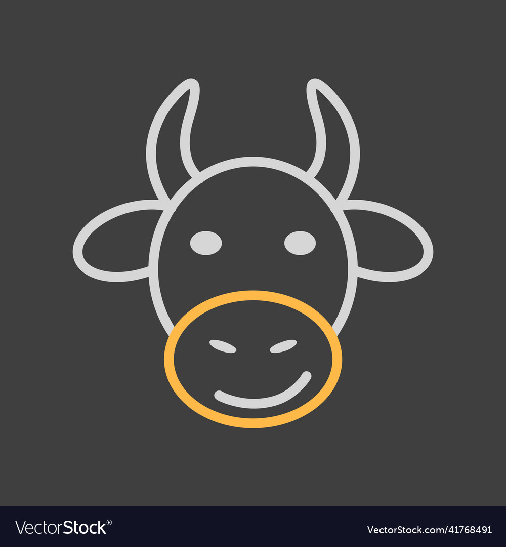 Cow icon farm animal