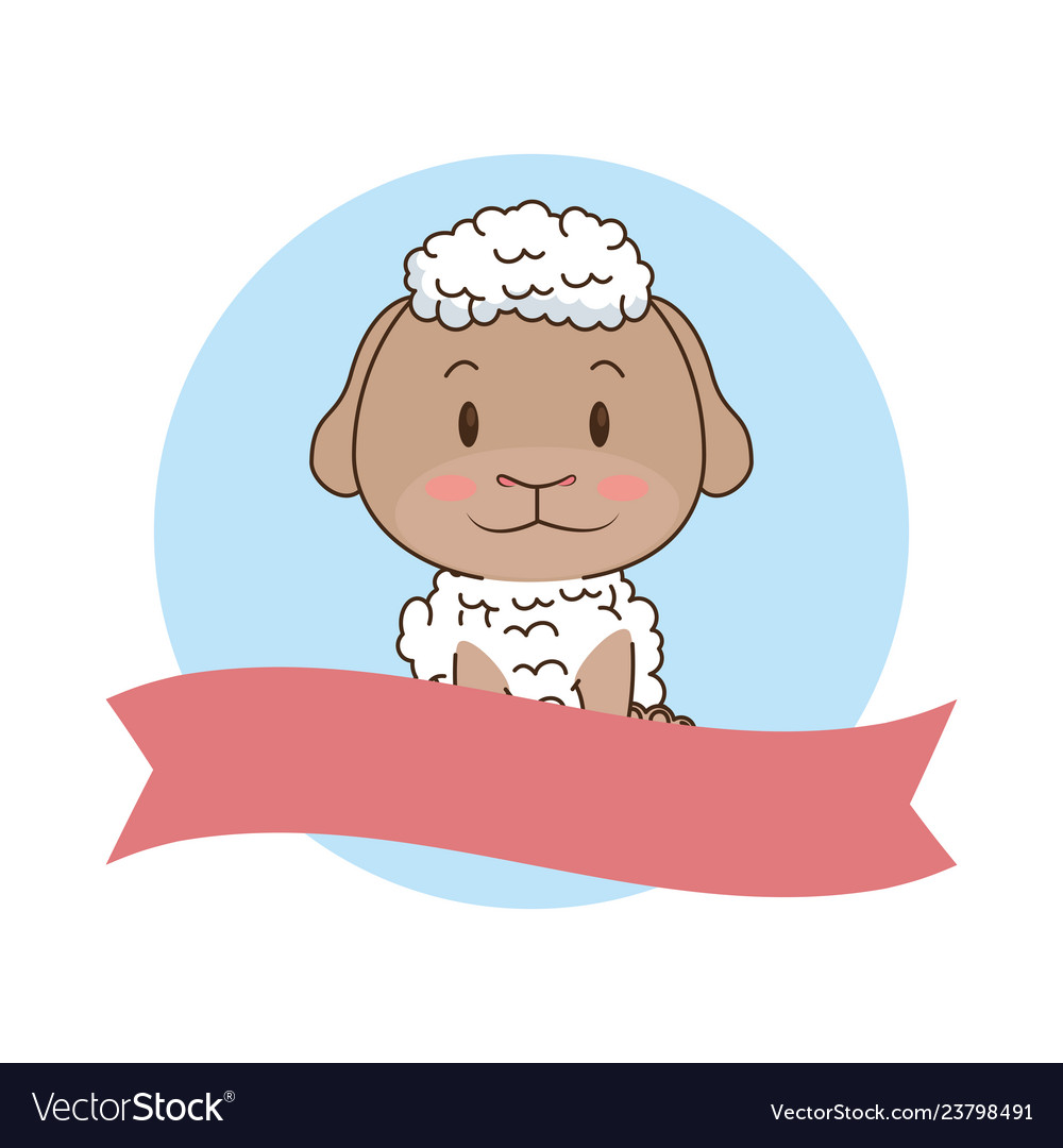 Cute little sheep character