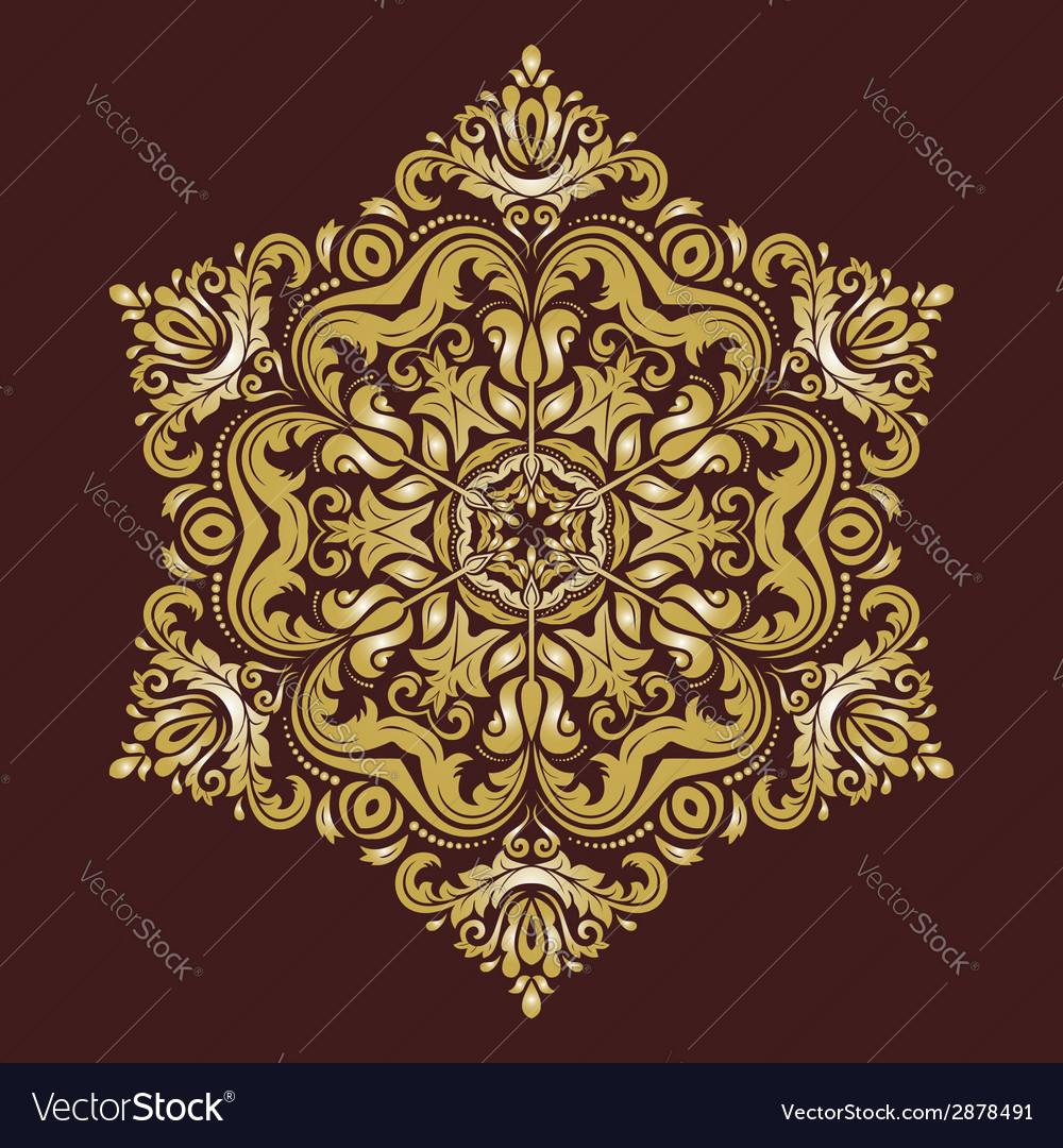 Damask seamless pattern orient background Vector Image