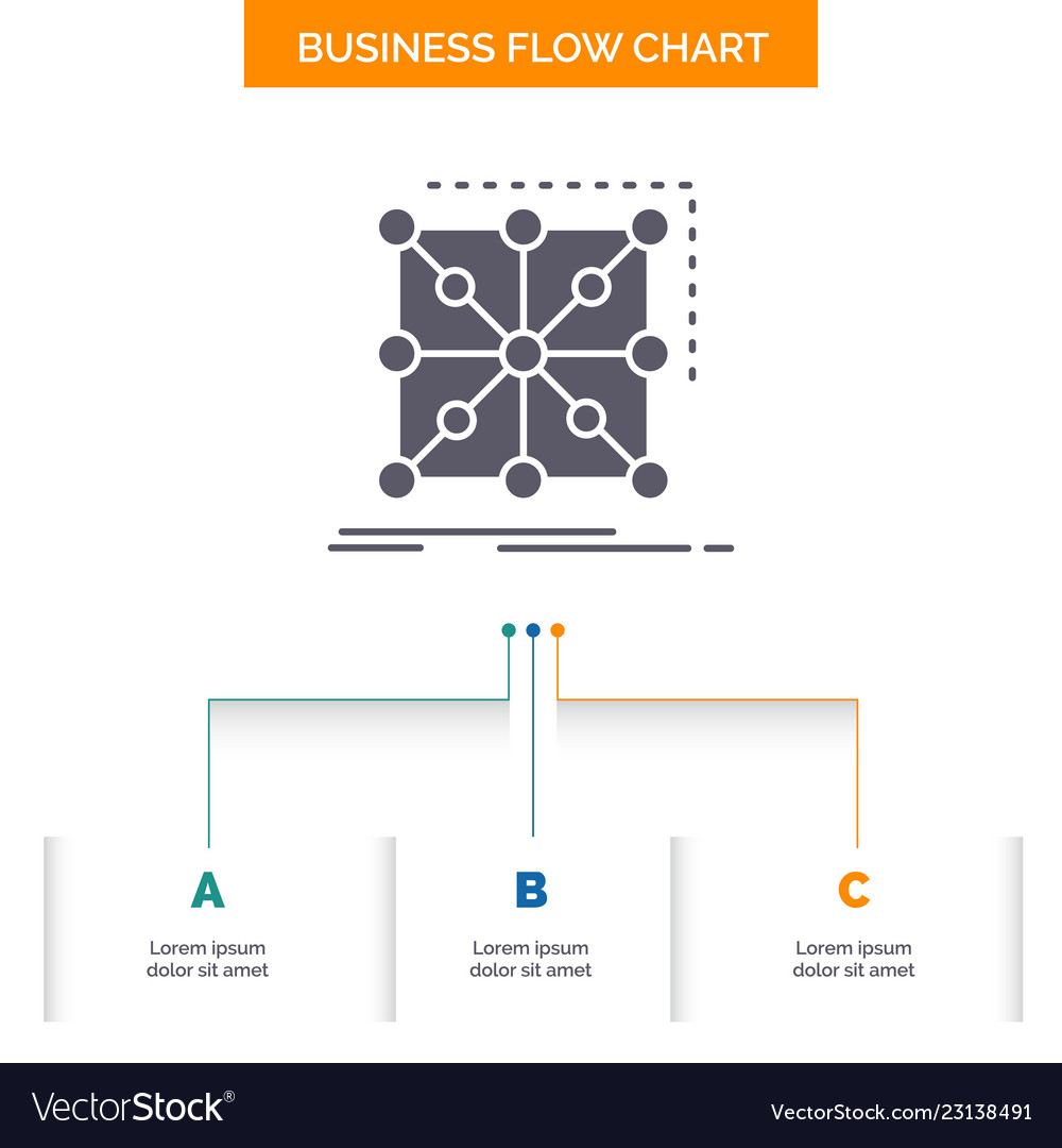 Data framework app cluster complex business flow vector image Data framework app cluster complex business flow