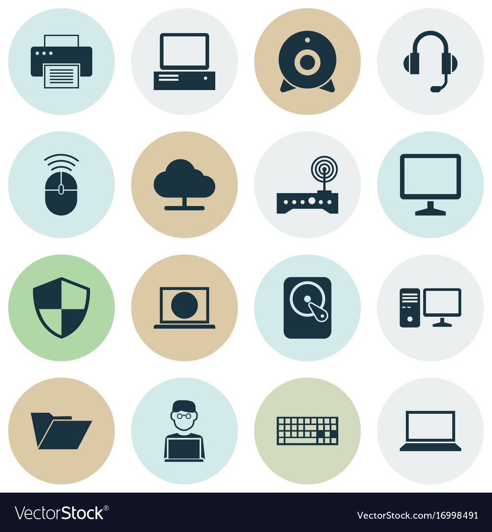 Device icons set collection of tree router