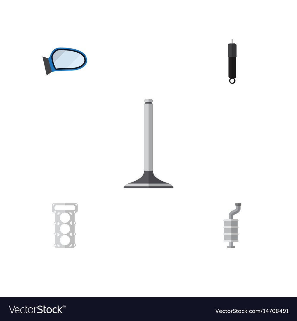Flat component set of silencer car segment auto
