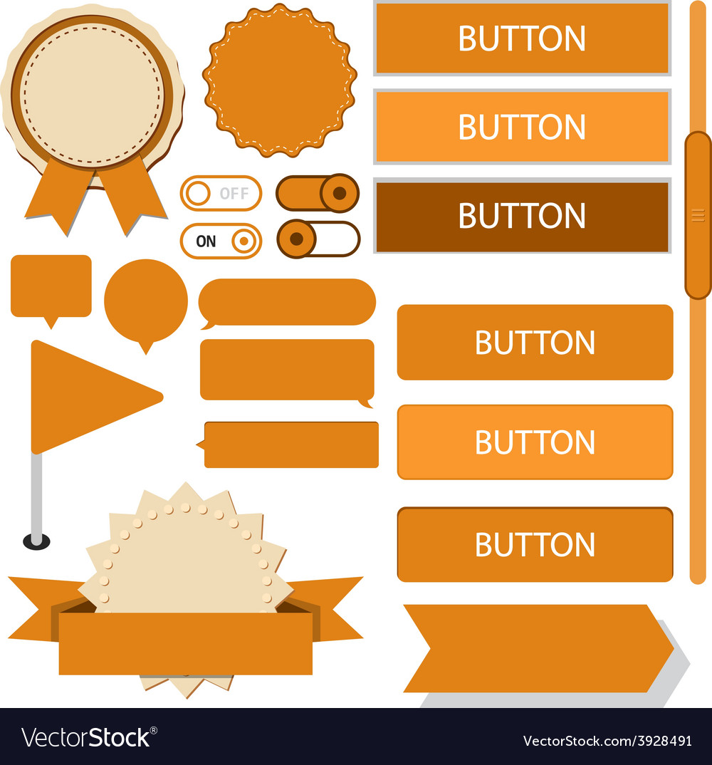 Flat web design elements