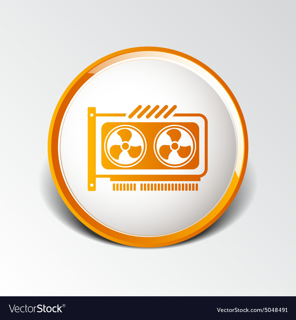 Gpu or computer graphic card icon component