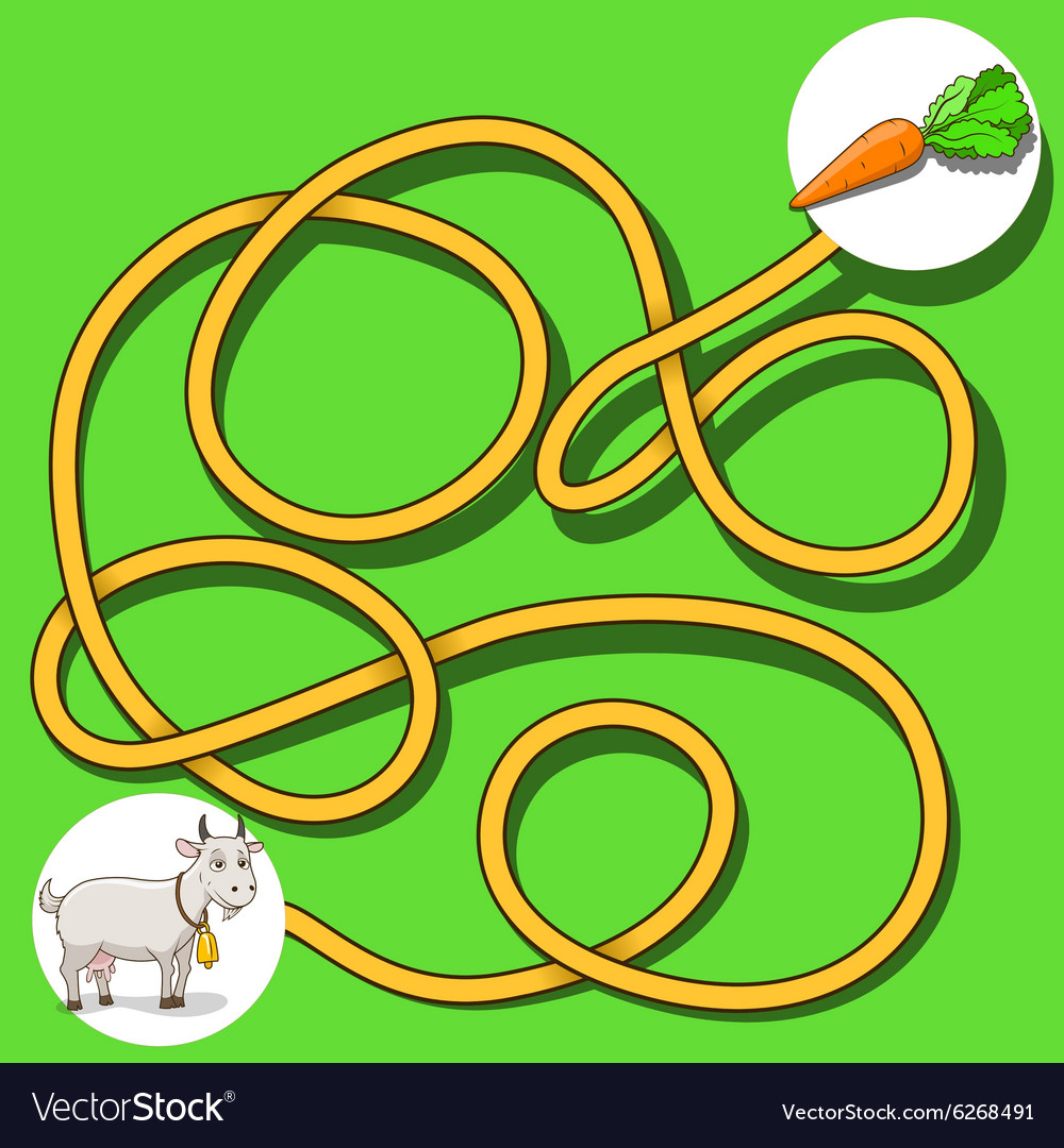 Layout for game labyrinth find a way goat