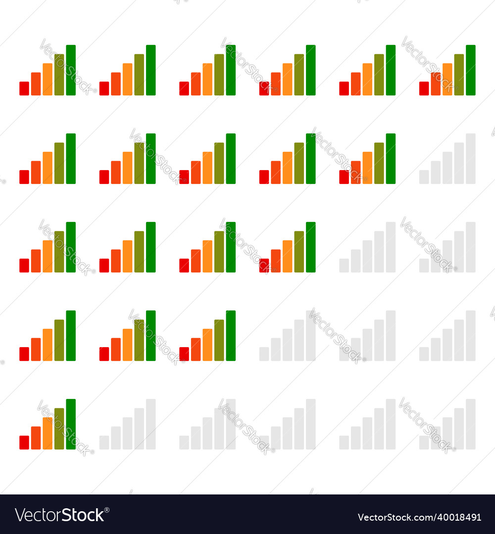 Level progress indicator icon meter gauge vector image Level progress indicator icon meter gauge