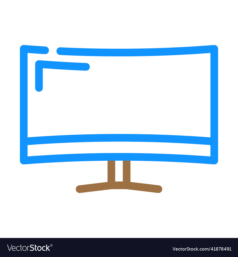 Monitor computer display color icon vector image Monitor computer display color icon