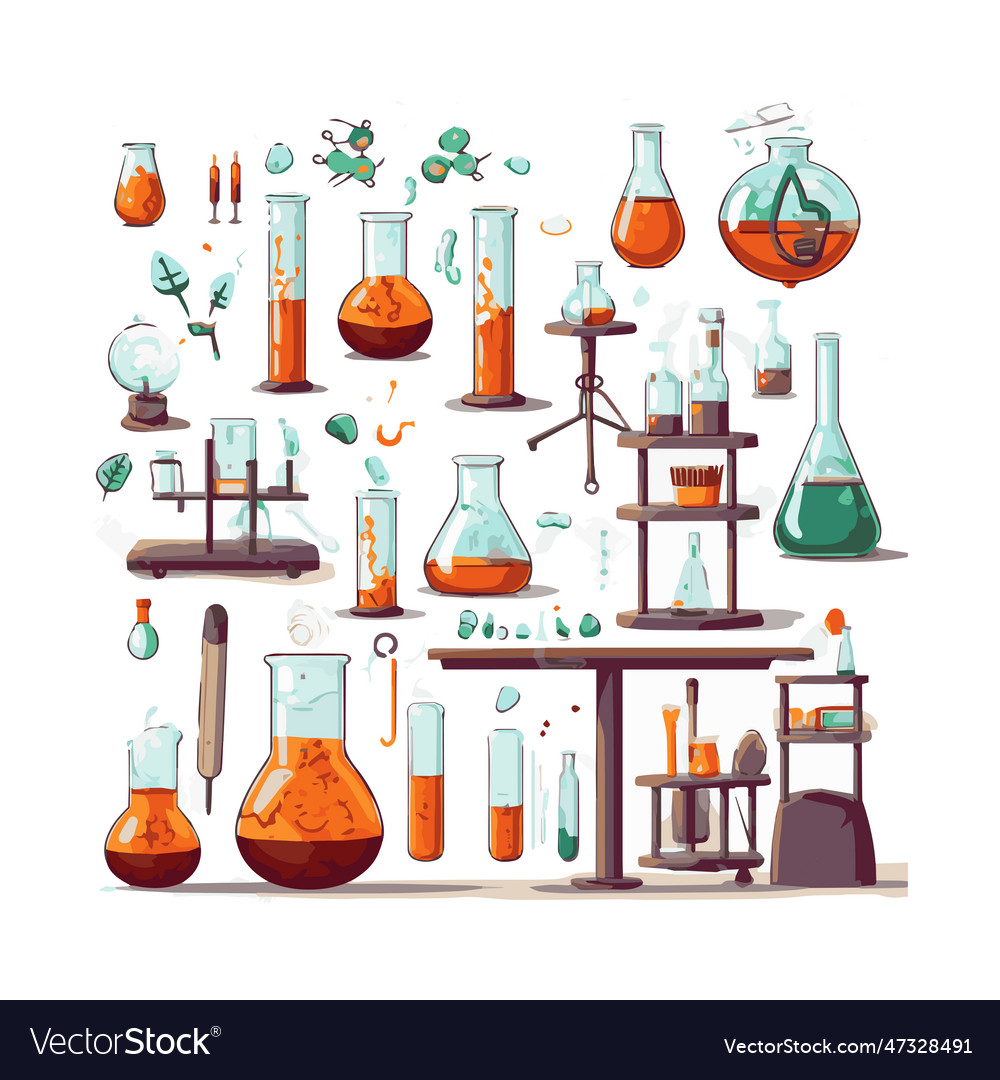 Scientists with simple characters Vector Image Scientists with simple characters