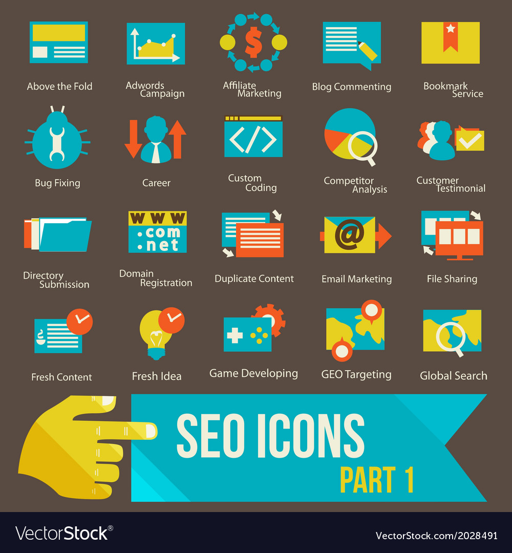 SEO Icon Set - Website Optimization