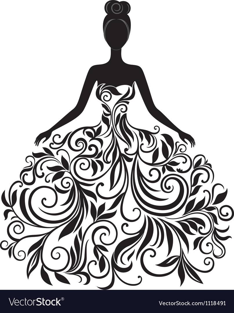 Women In Dress Silhouette Clip Art