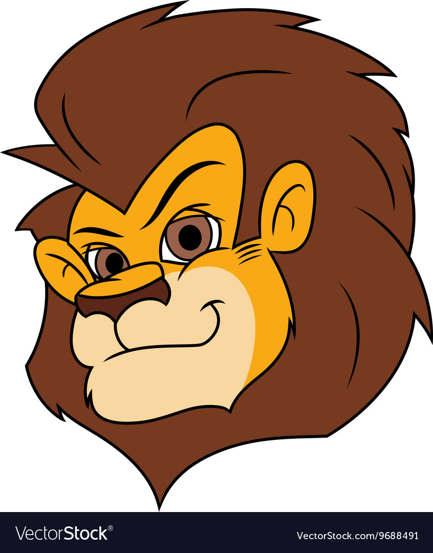 Smiling lion head 2