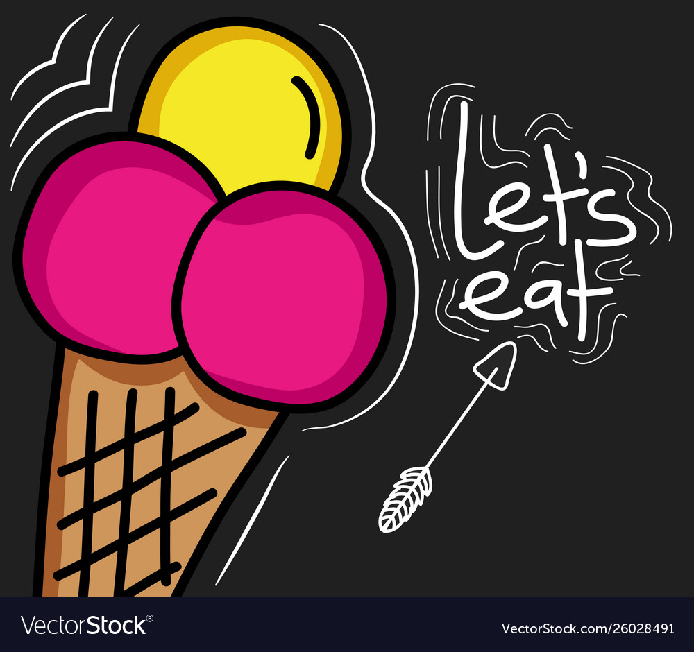 Sweet Ice Cream Cone Icon Royalty Free Vector Image 6320