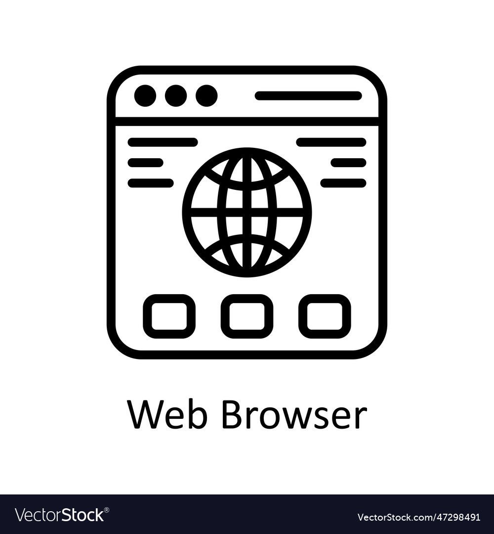 Web browser outline icon design
