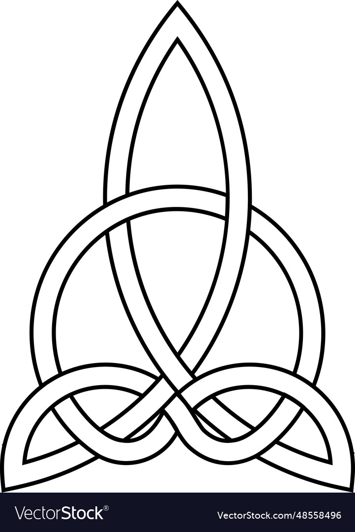 Celtic knot harmony carving triquetra carved knot Vector Image