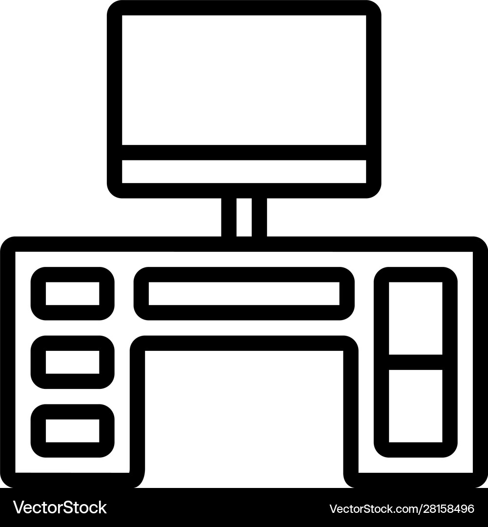 Desk Royalty Free Vector Image - VectorStock