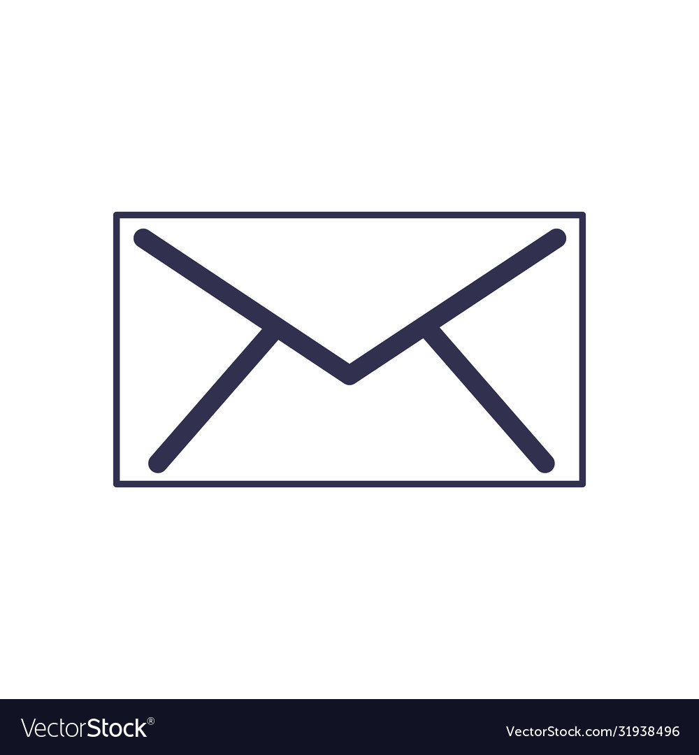 Envelope message line style icon design vector image Envelope message line style icon design