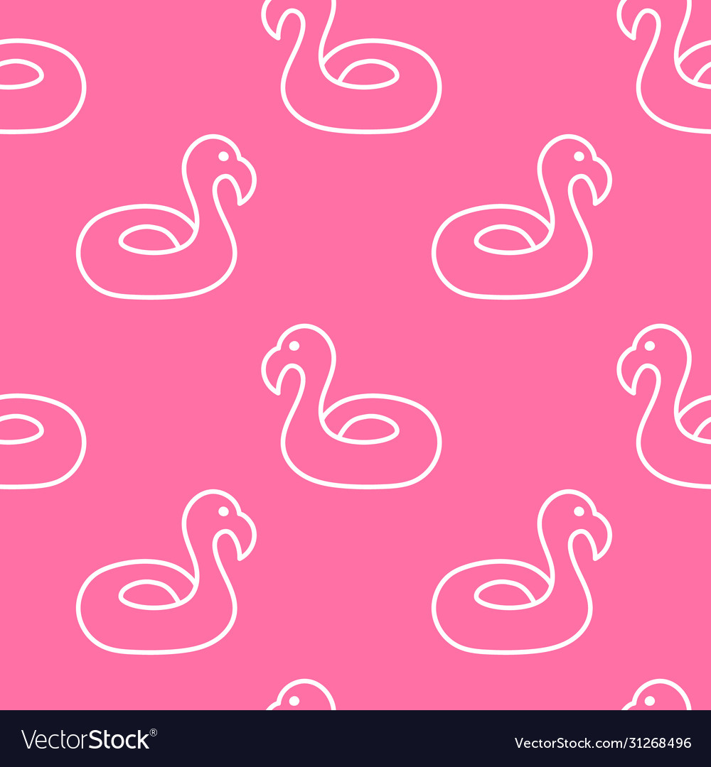 Flamingo float seamless pattern