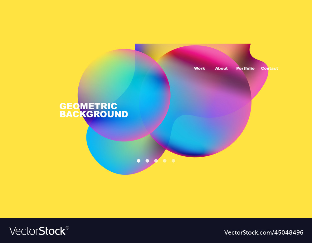 Flowing gradient colors and round elements Vector Image Flowing gradient colors and round elements