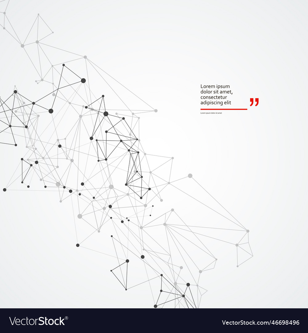 Geometric connected line and dots simple Vector Image Geometric connected line and dots simple