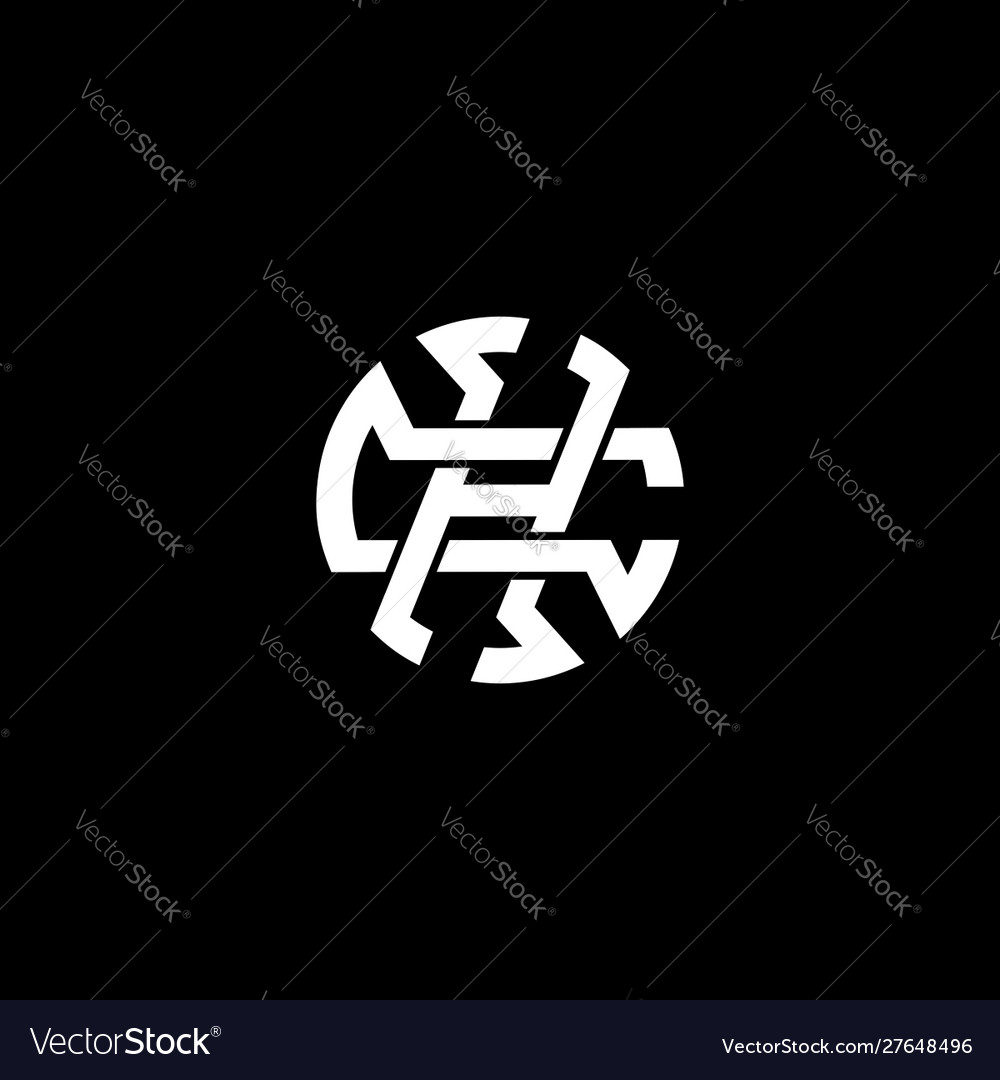 Initial letter c h logo template with cross