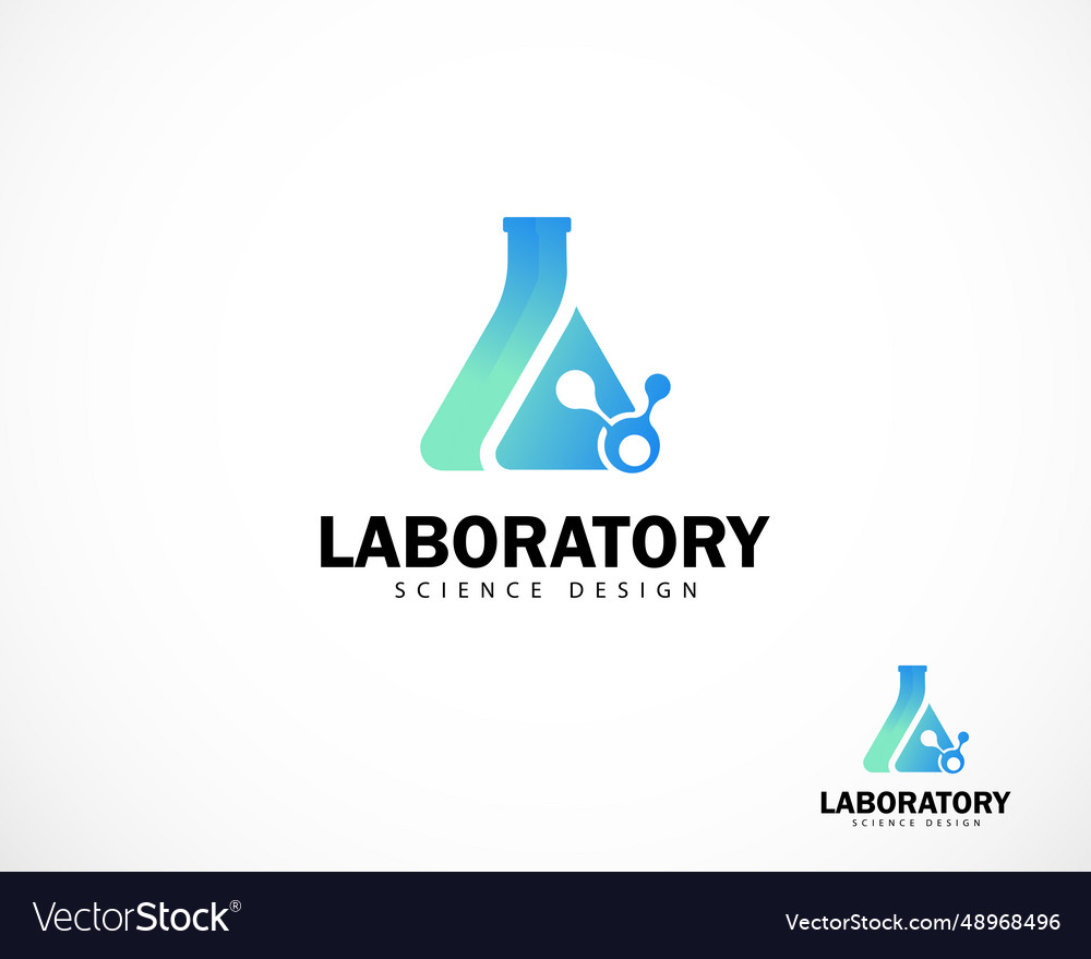 Laboratory logo creative molecule science lab Vector Image