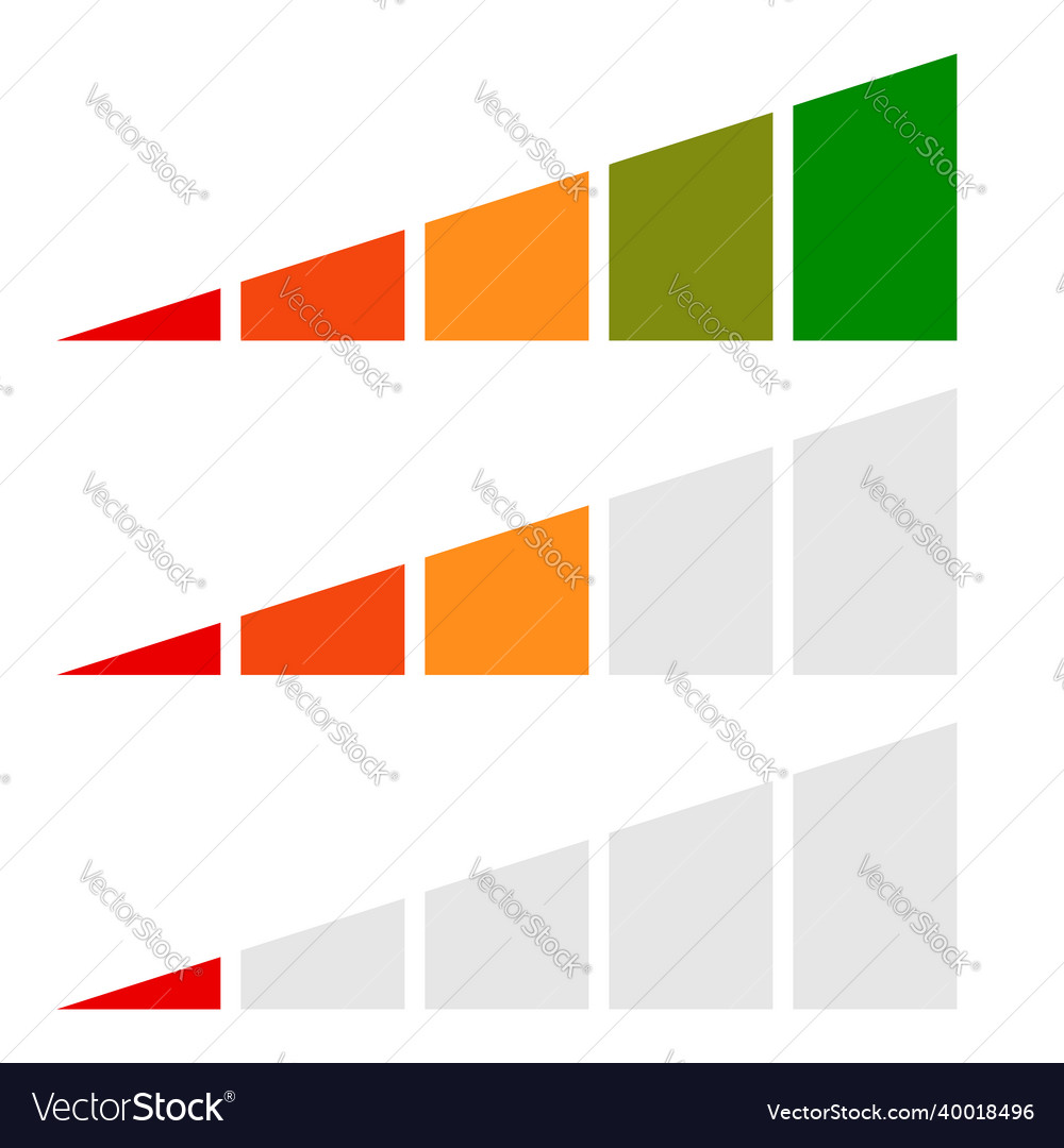 Level progress indicator icon meter gauge vector image Level progress indicator icon meter gauge