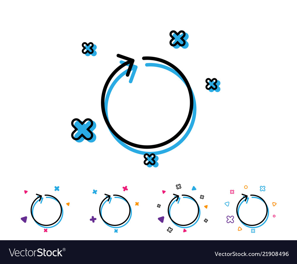 Loop arrow line icon refresh arrowhead