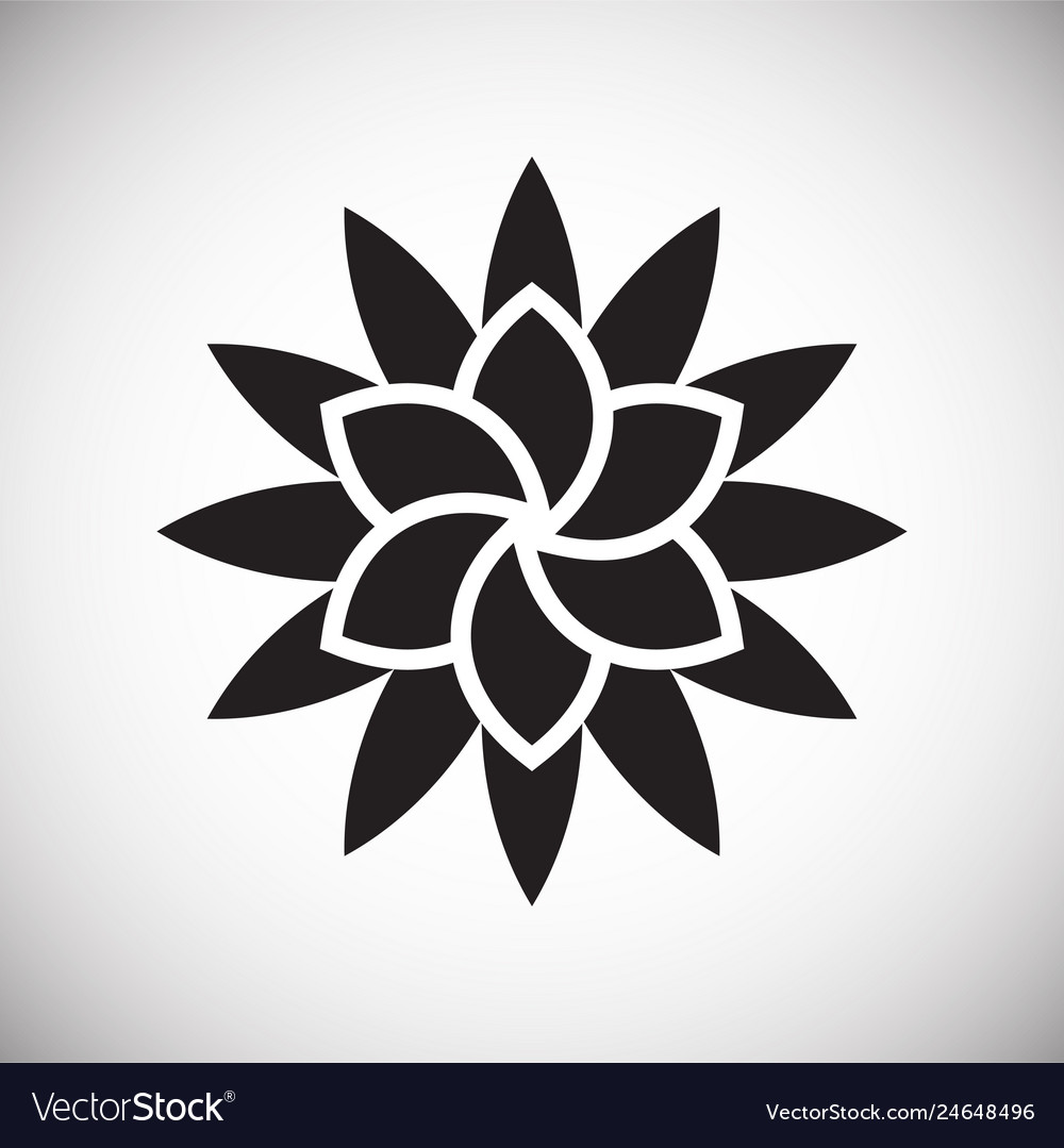 Lotos flower icon on background for graphic