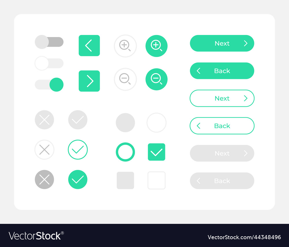 Personal account navigation ui elements kit