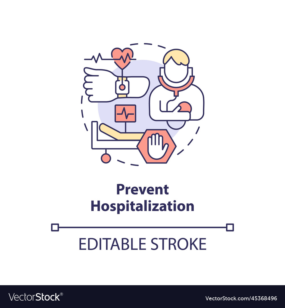 Prevent hospitalization concept icon