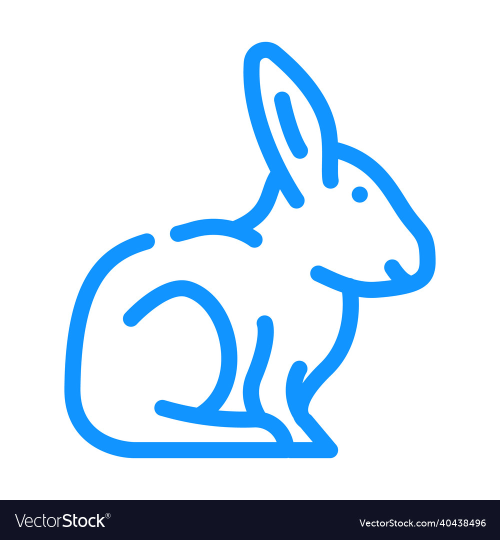 Rabbit farm animal color icon