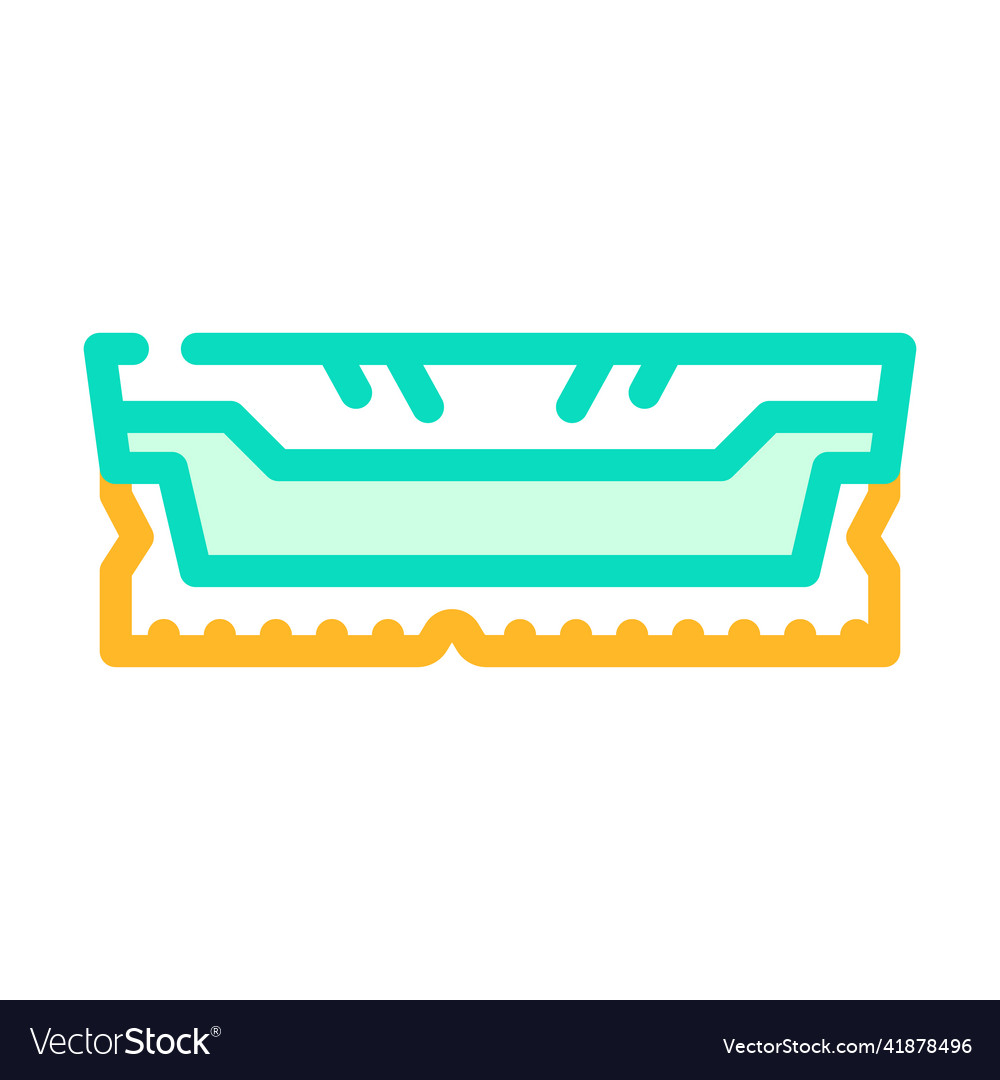 Ram computer part color icon vector image Ram computer part color icon