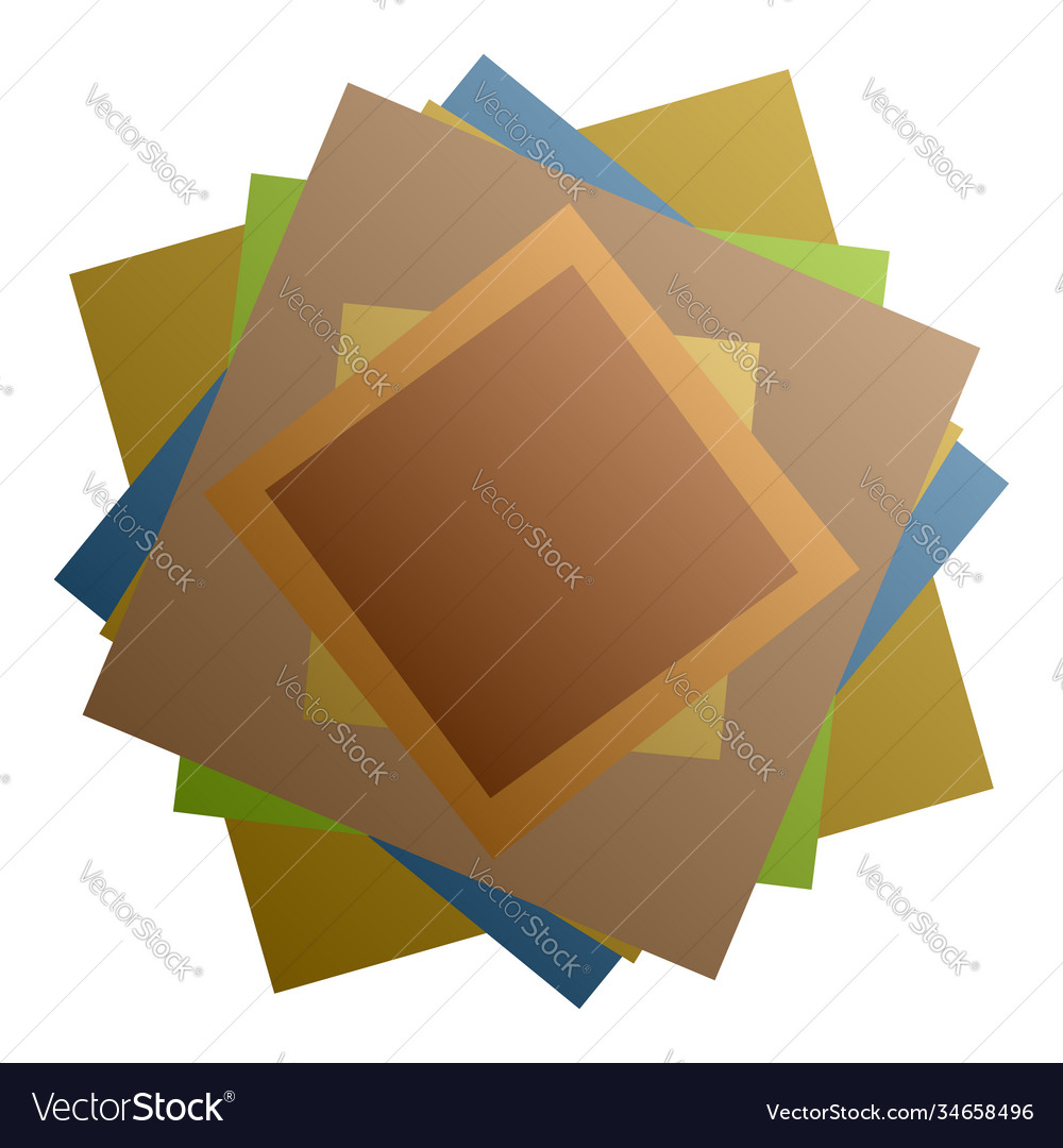 Random rotated overlapping chaotic squares