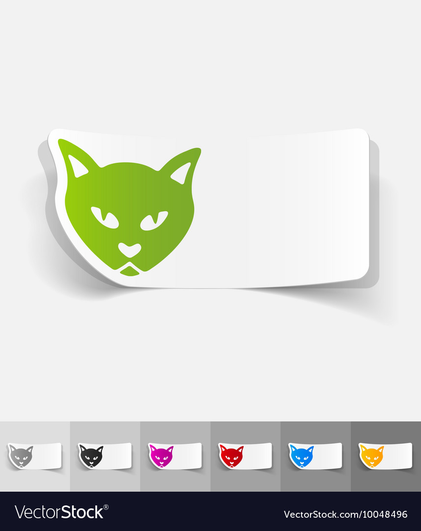 Realistic design element cat