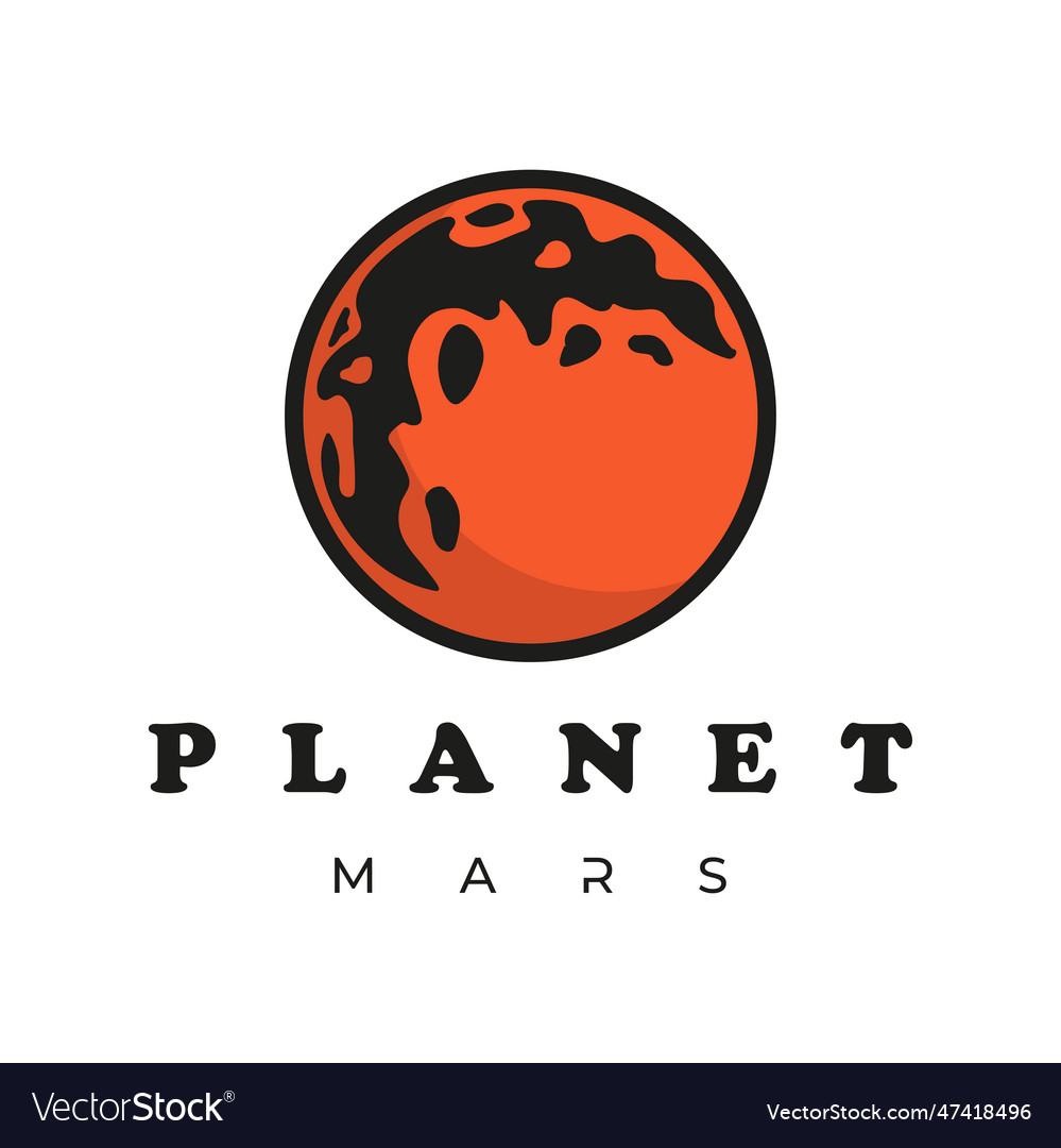 Retro Vintage Rote Mars Planet Symbol für Außen