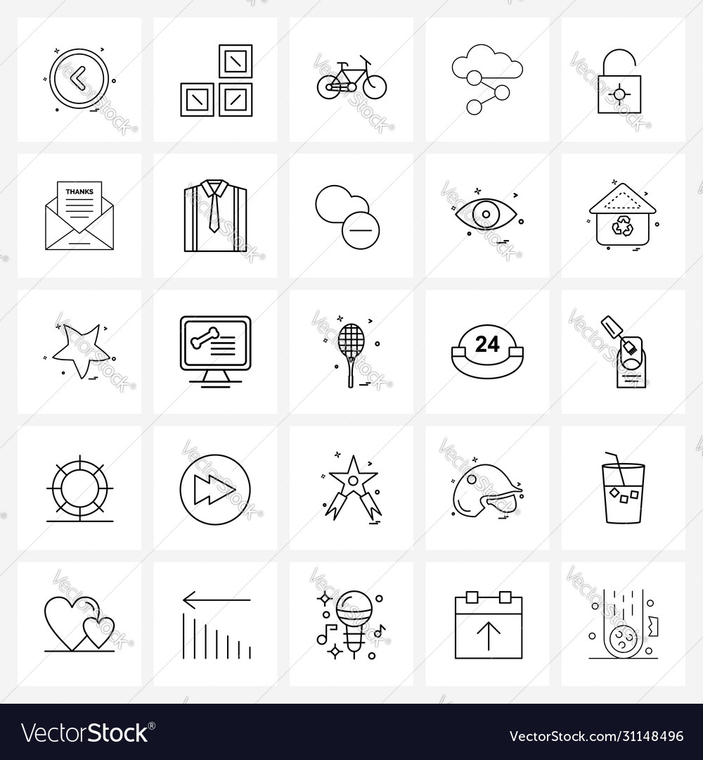 Set 25 ui icons and symbols for target share