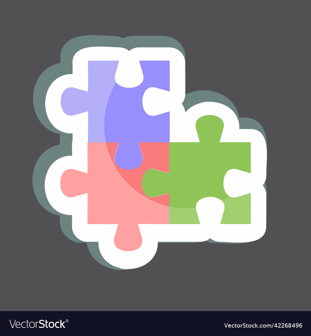 Sticker puzzles suitable for programming symbol vector image Sticker puzzles suitable for programming symbol