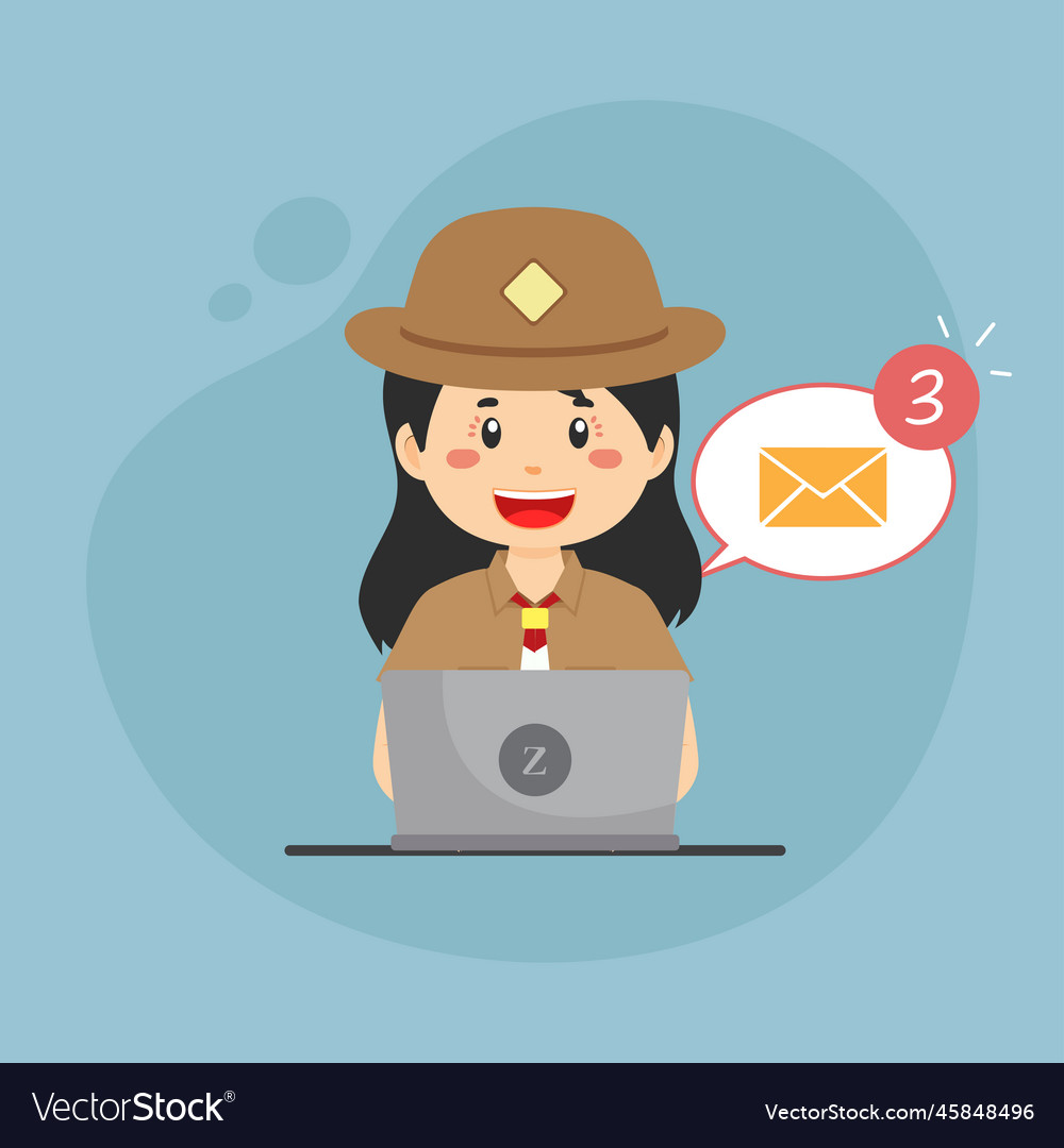 Student checking email inbox