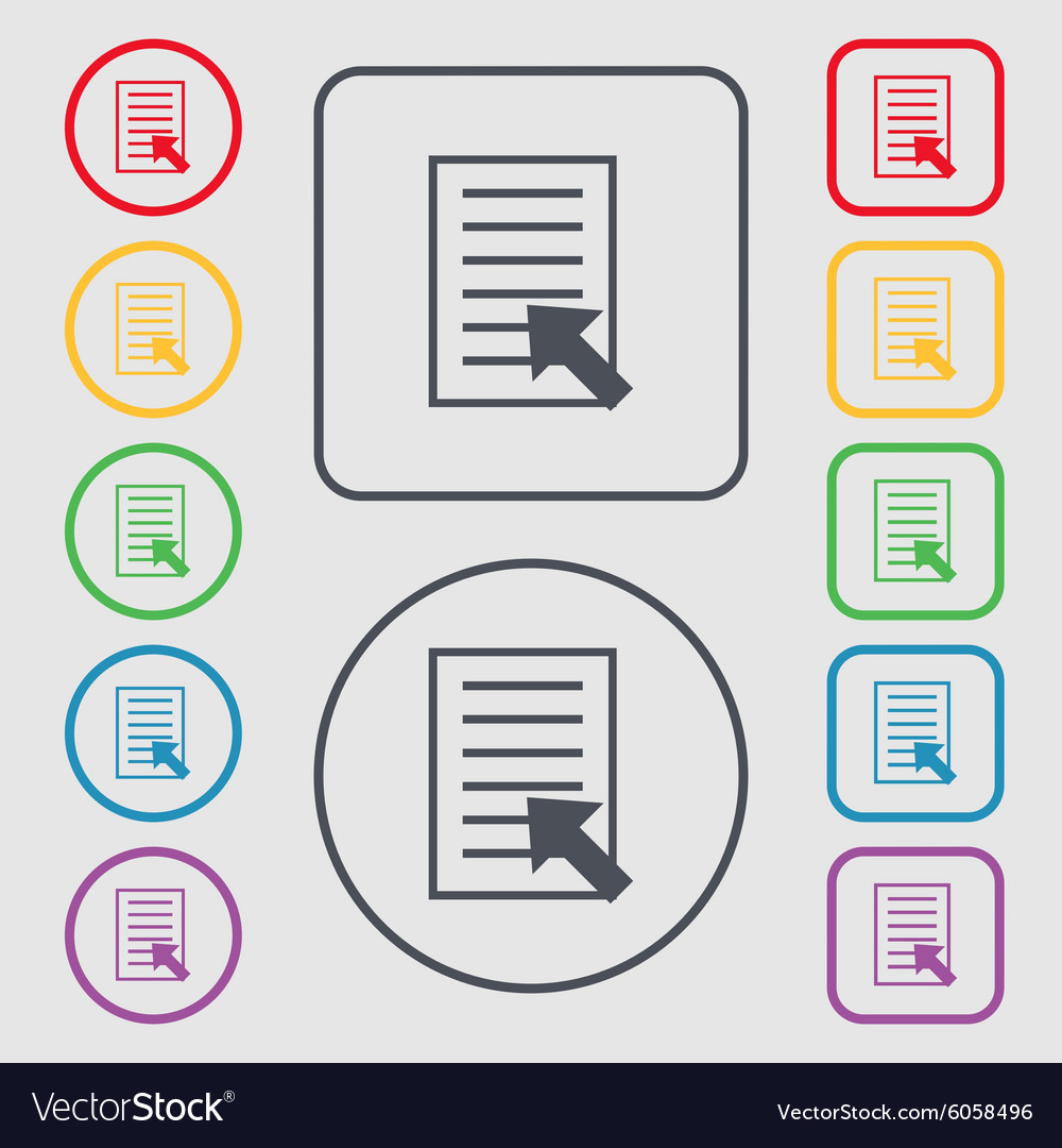 Text file sign icon document symbol symbols Vector Image