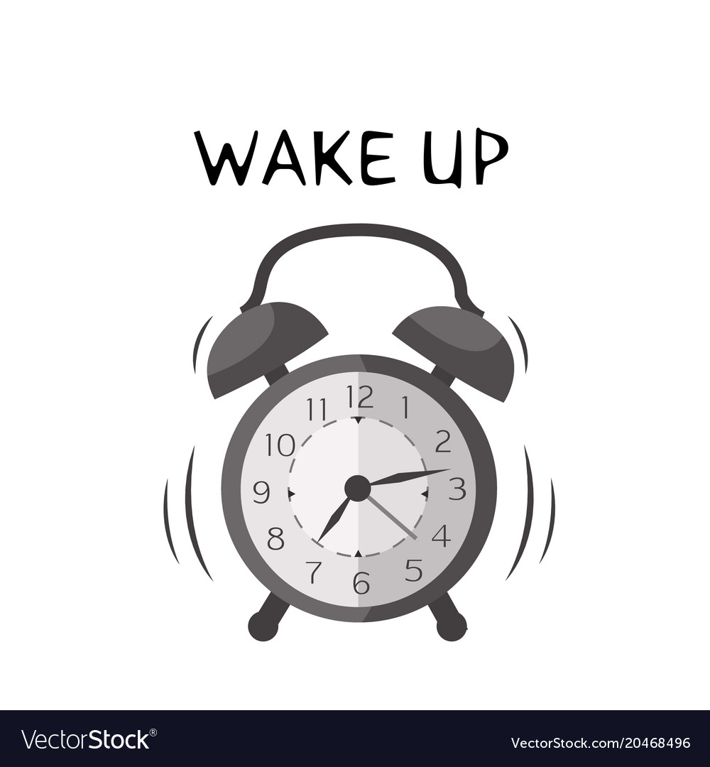 Wake up alarm clock background image Royalty Free Vector