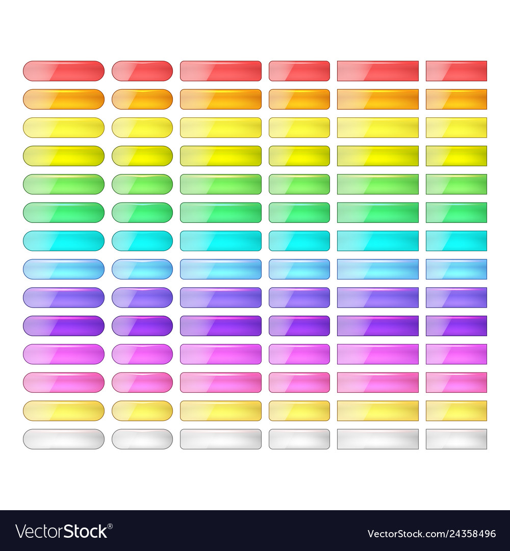 Web buttons set vector image Web buttons set