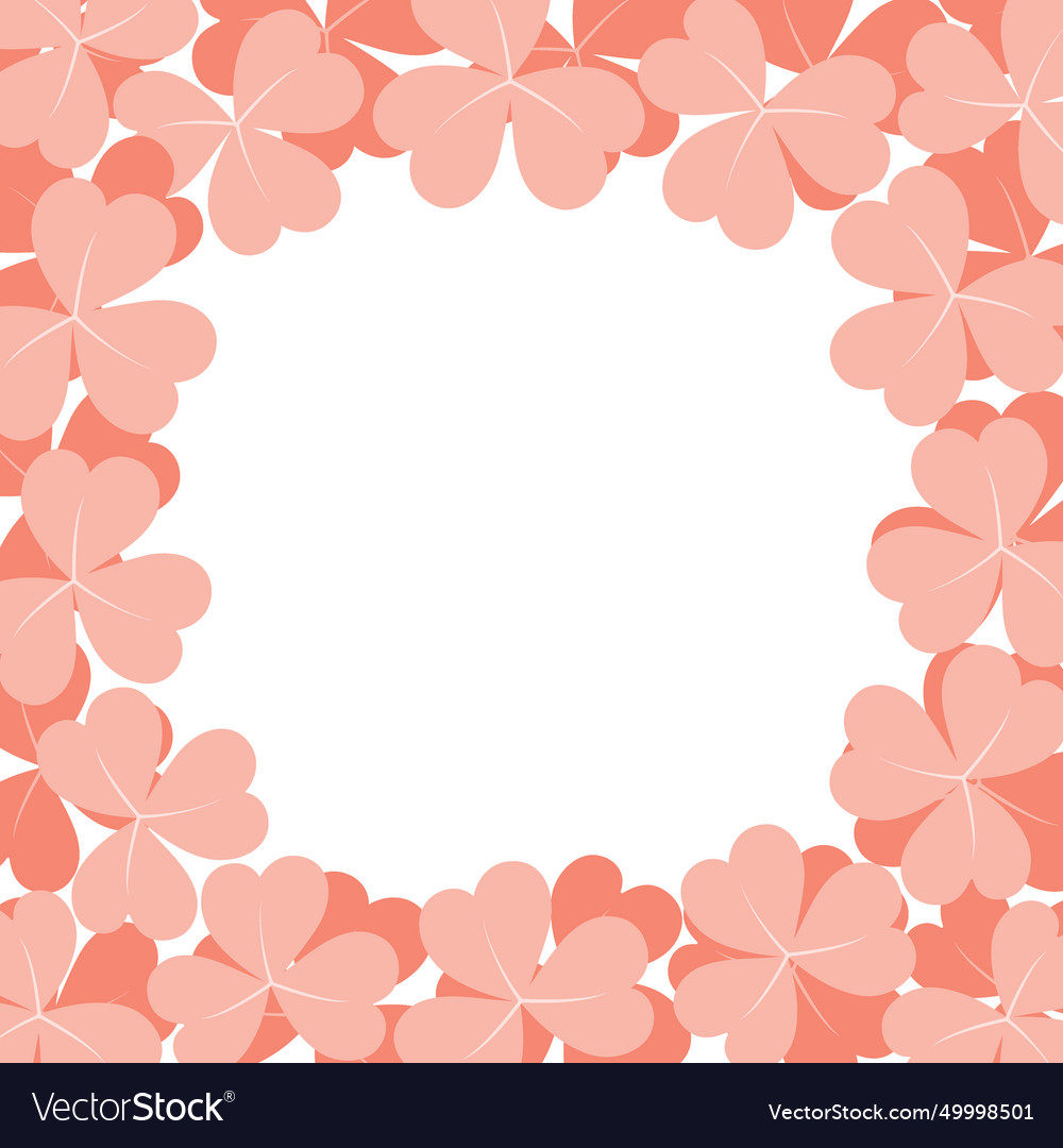 Abstract shamrock frame border with copy space Vector Image Abstract shamrock frame border with copy space