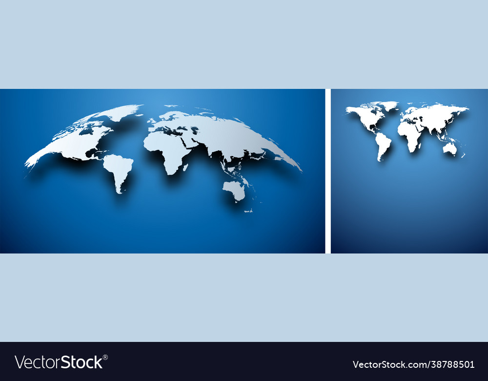 Abstract world map on blue