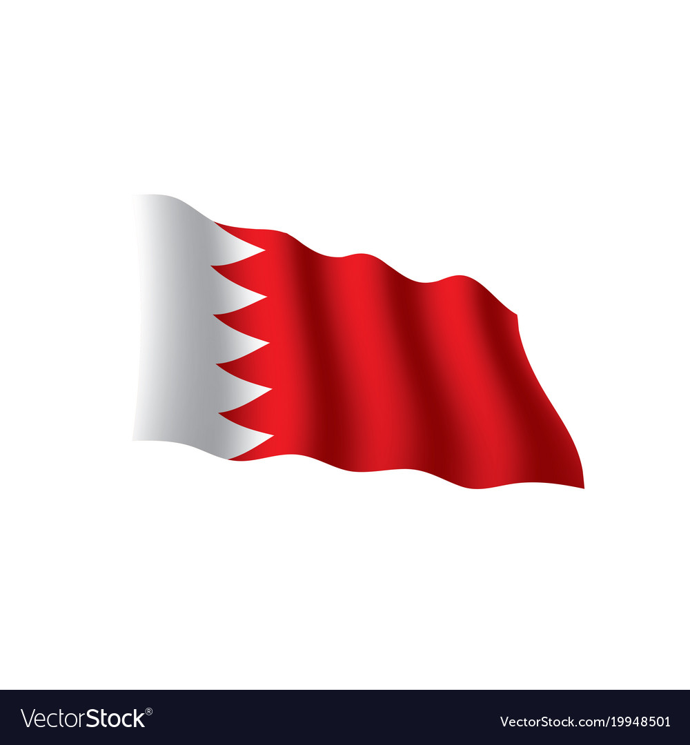 Bahrain flag Royalty Free Vector Image - VectorStock