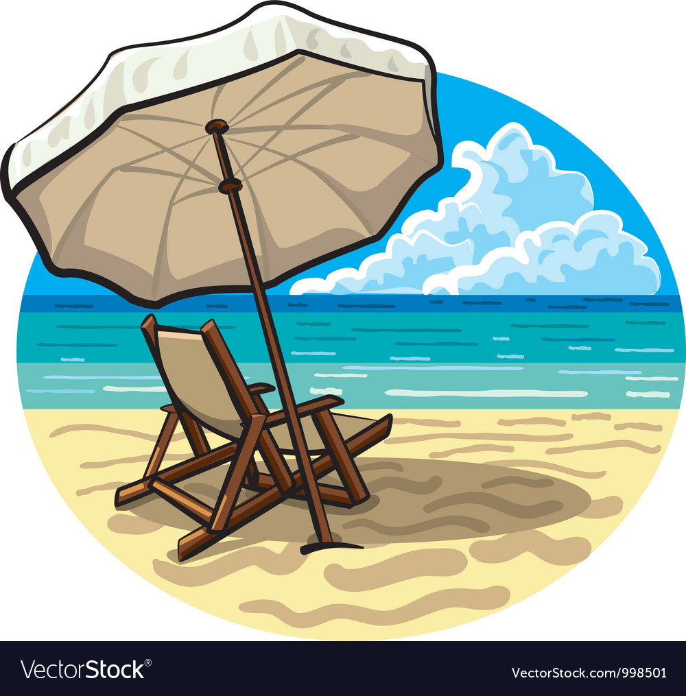 Beach chair Royalty Free Vector Image VectorStock