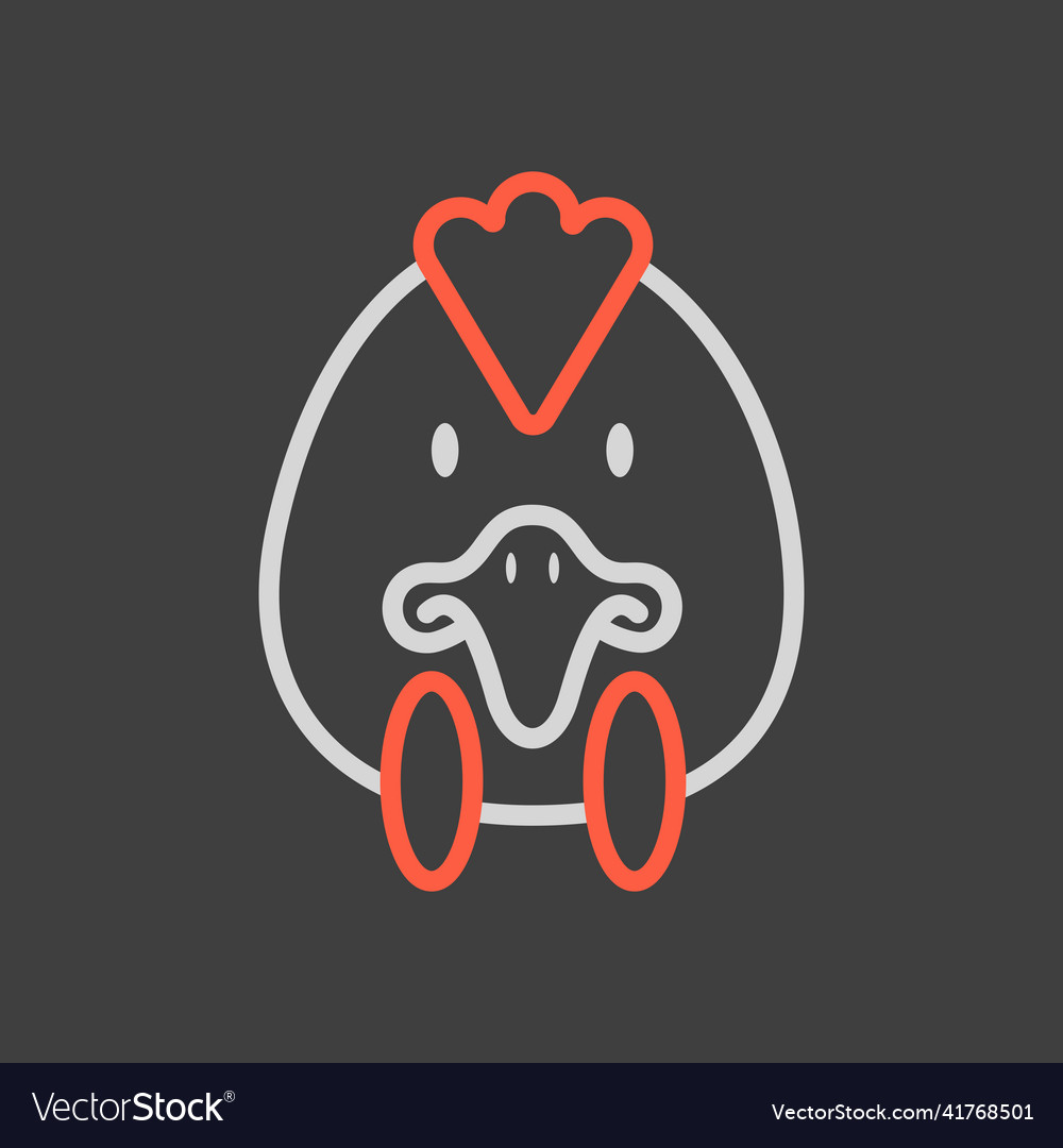 Chicken icon animal head