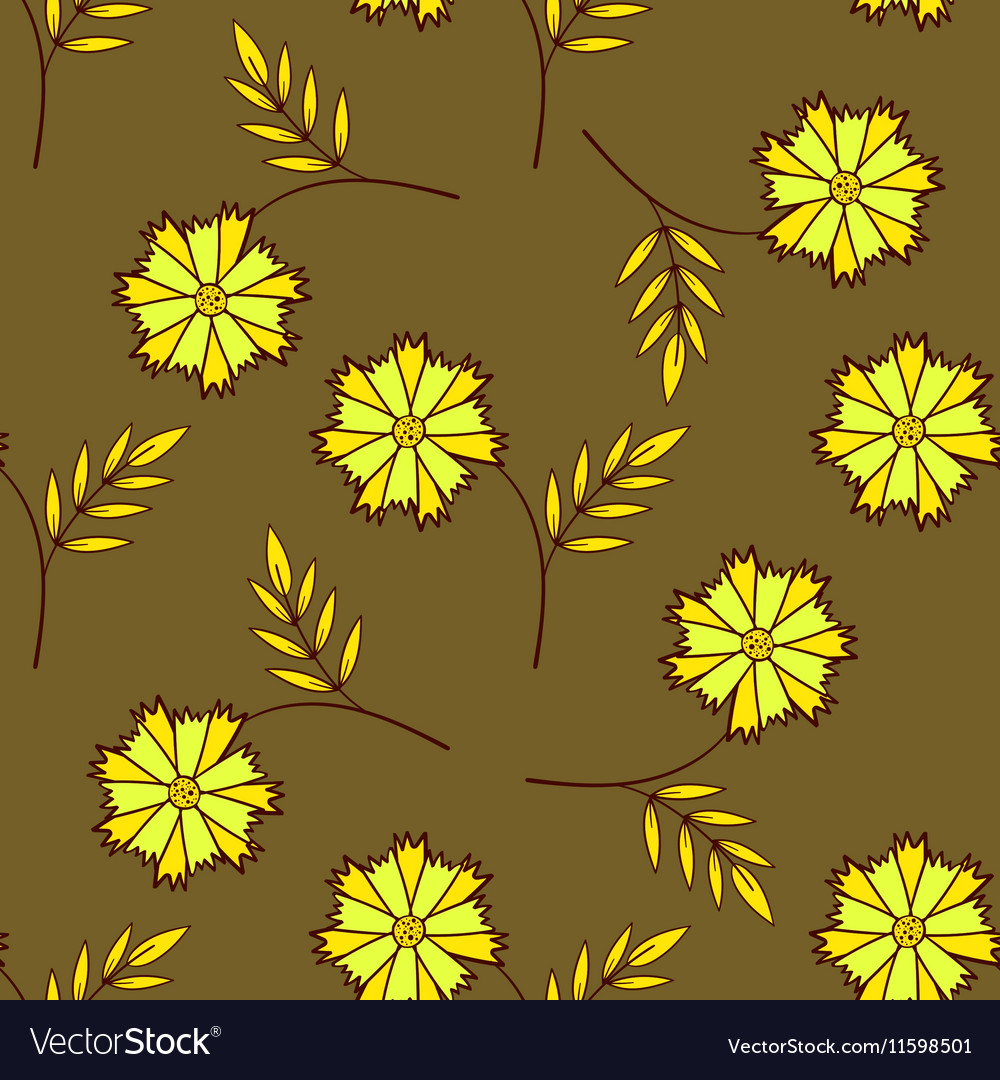 Green floral pattern